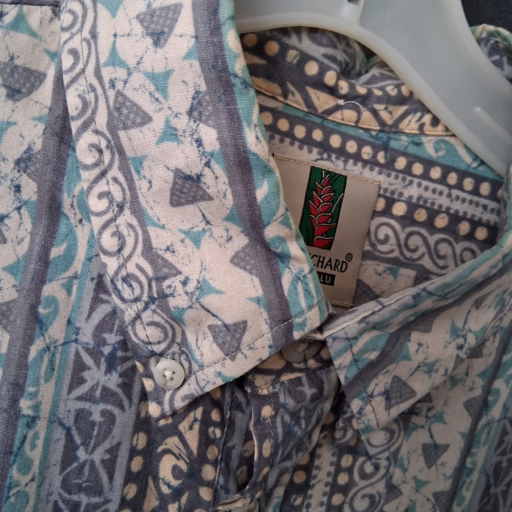 Vintage Tori Richard Men's XL Reverse Print All Over Hawaiian Popover Shirt - Picture 7 of 13